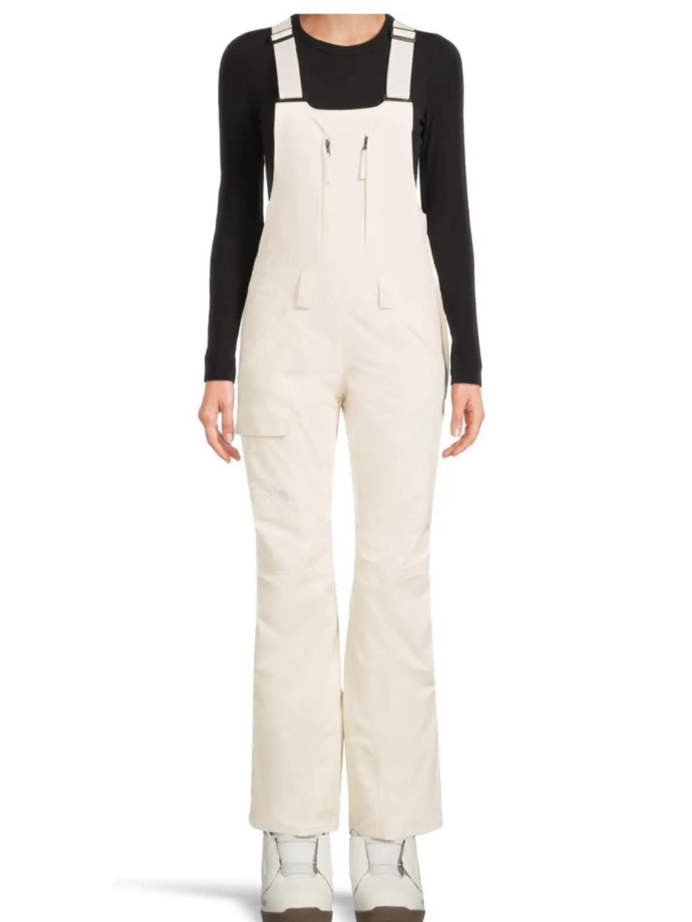 new! THE NORTH FACE Women's Freedom Insulated Bib 3X White Dune ski snow